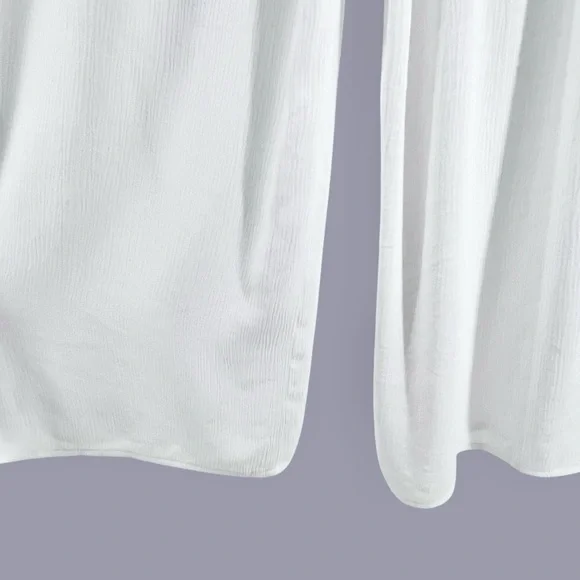 Kona Sol NWT Split Wide Leg Tie Front Pants Sz M White Gauzy Swim Cover Up Sheer - Picture 7 of 15